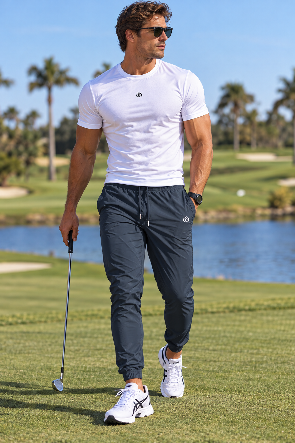 DTF Men's Lightweight Slim-Fit Athletic Jogger Pants
