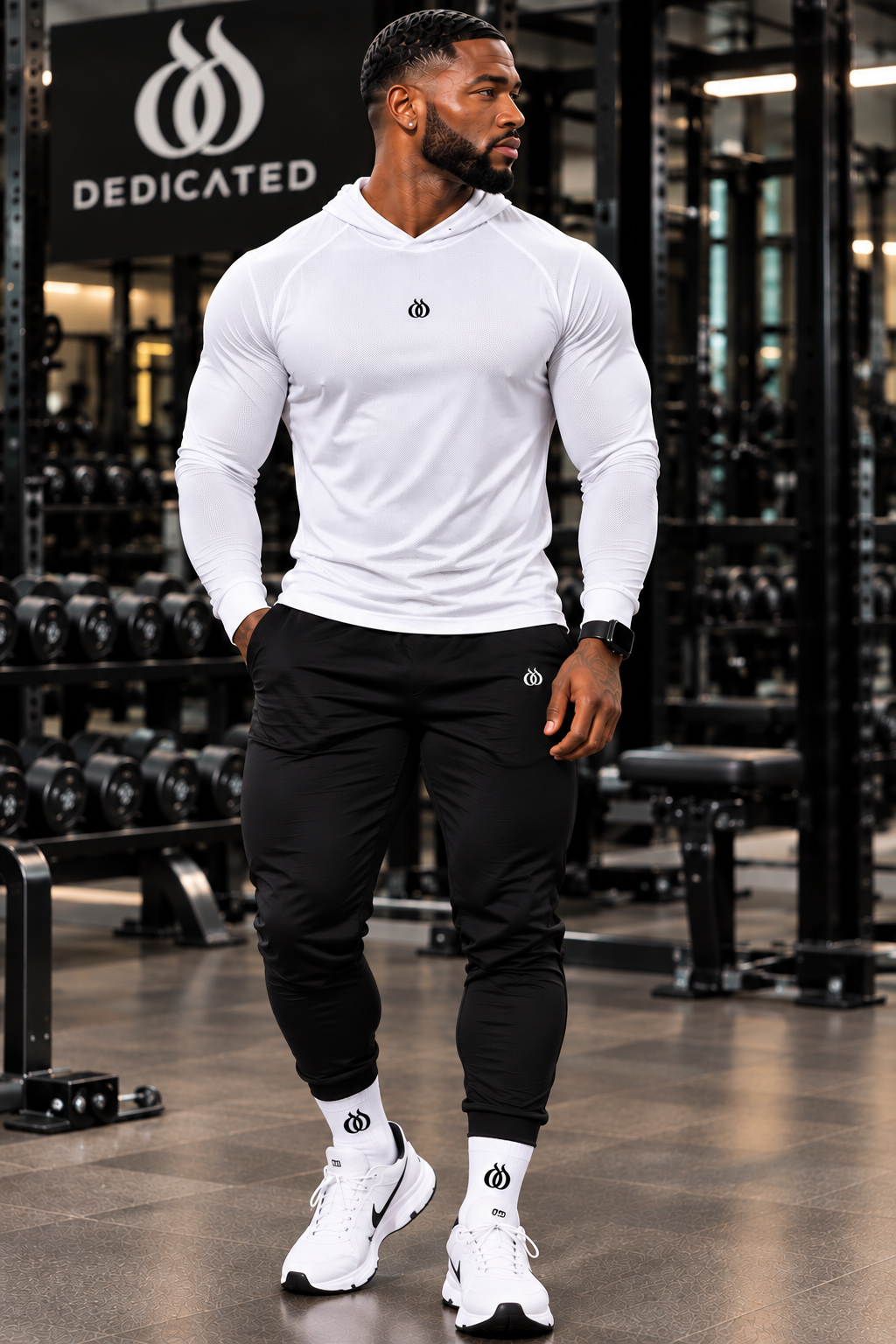 DTF Men’s Lightweight Mesh Long-Sleeve Performance Hoodie