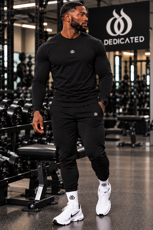 DTF Men’s Premium Cotton Long-Sleeve Athletic T-Shirt