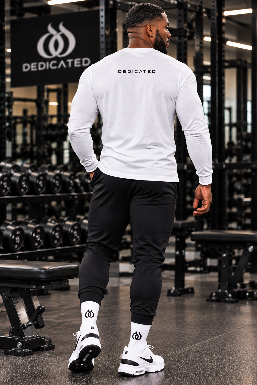 DTF Men’s Premium Cotton Long-Sleeve Athletic T-Shirt