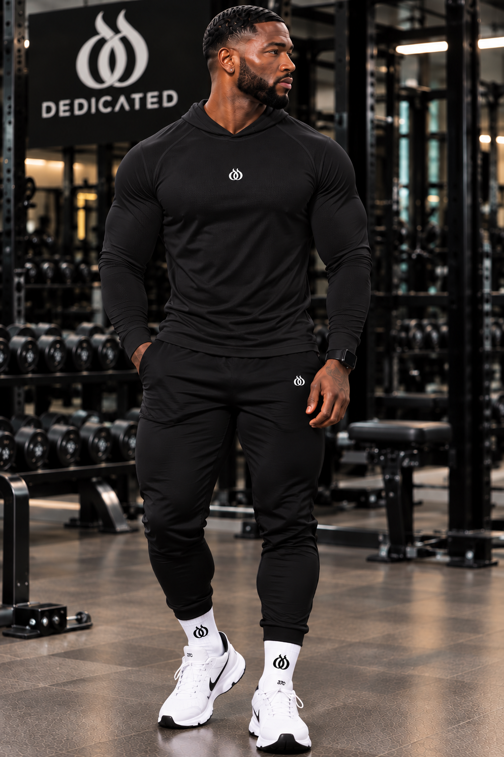 DTF Men’s Lightweight Mesh Long-Sleeve Performance Hoodie
